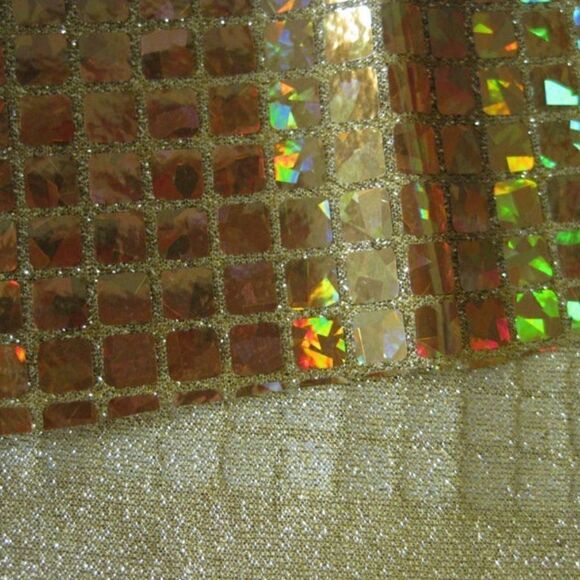 Gold Sparkly Stretch Fabric Glitzy Wear Outfits - Picture 2 of 5